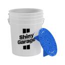 Shiny Garage Wascheimer 20L Set inkl. Schmutzsieb blau und inkl. Deckel schwarz